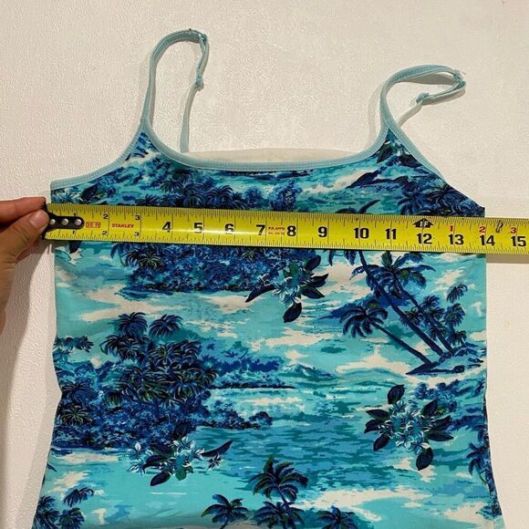 Express Blue Hawaiian Print Tank –size medium - Picture 5 of 6